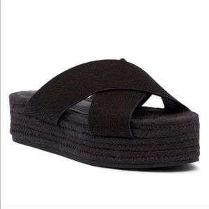 Allsaints black platform sandals